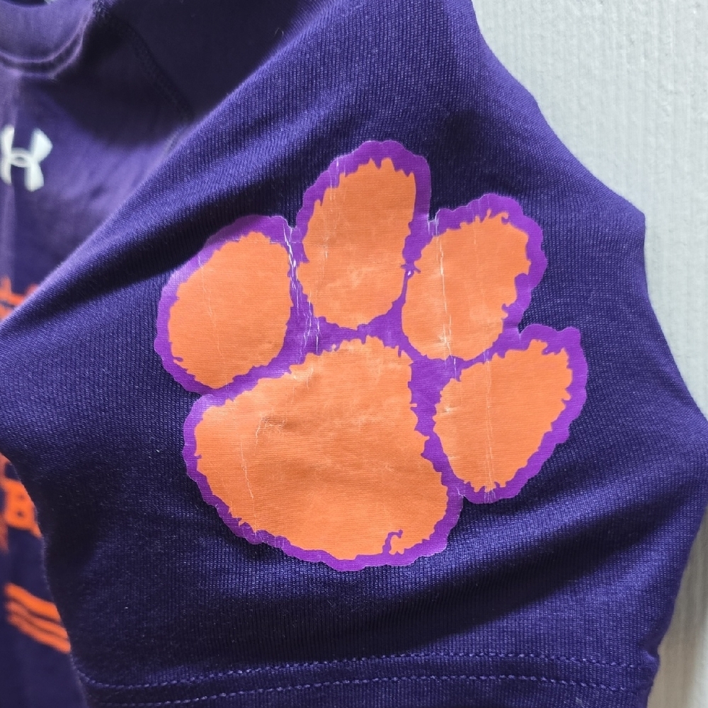 Under Armour Purple and Orange Short Sleeve Tee Kid Size YMD - Picture 4 of 8